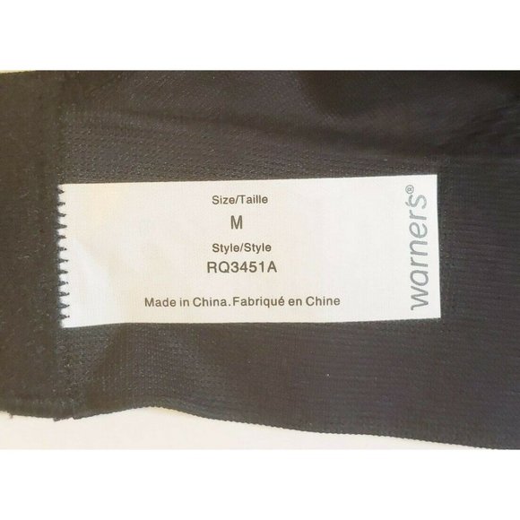 Warner's Easy Does It Collection RQ3451A Wire-Free Medium Black New with Tags - Picture 5 of 7